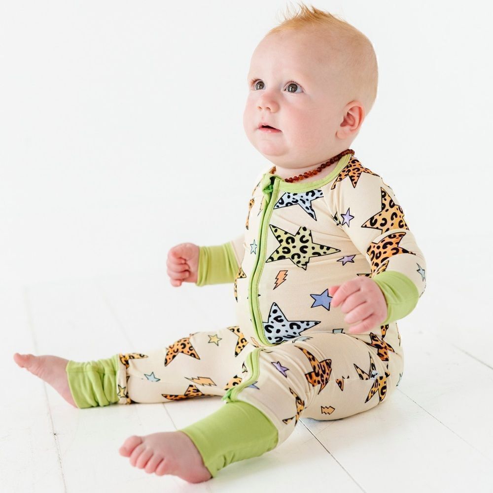 KIKI + LULU Struck By Mama's Love Convertible Bamboo Footies